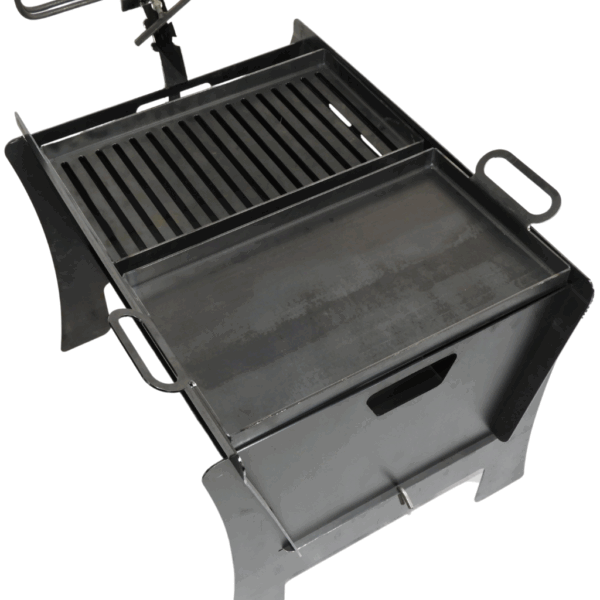 Asador Fogonero Desmontable con Plancha y Parrilla - Image 5