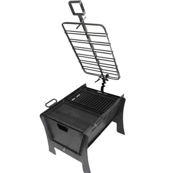 Asador Fogonero Desmontable con Plancha y Parrilla - Image 2